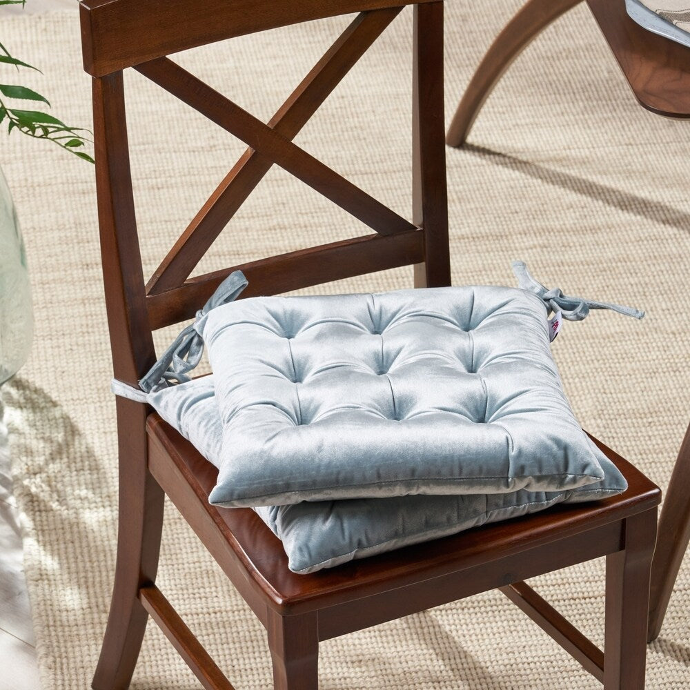 Foxhall Tufted Velvet Dining Chair Cushions (Set of 2) by Christopher Knight Home
