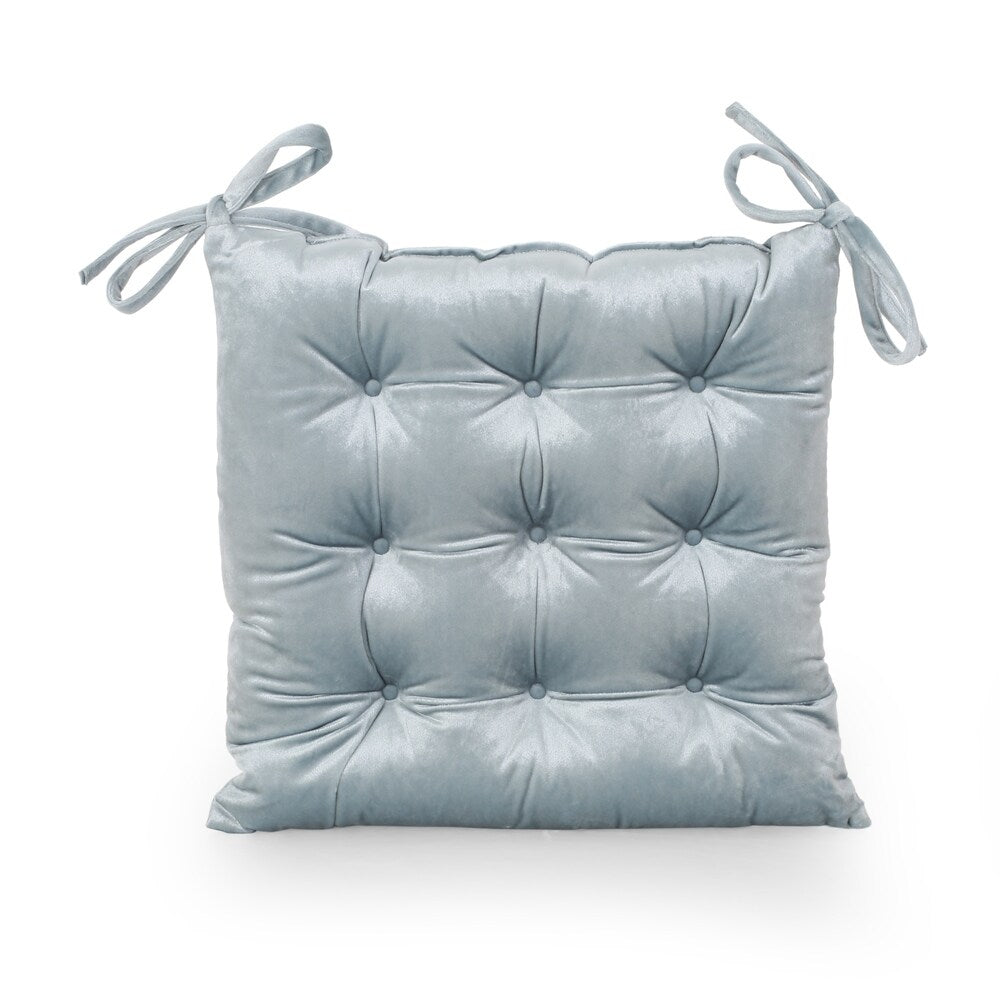 Foxhall Tufted Velvet Dining Chair Cushions (Set of 2) by Christopher Knight Home