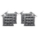 Foxhall Tufted Velvet Dining Chair Cushions (Set of 4) by Christopher Knight Home