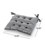 Foxhall Tufted Velvet Dining Chair Cushions (Set of 4) by Christopher Knight Home