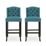 Foxwood Wingback Retro Bar Stools (Set of 2) by Christopher Knight Home