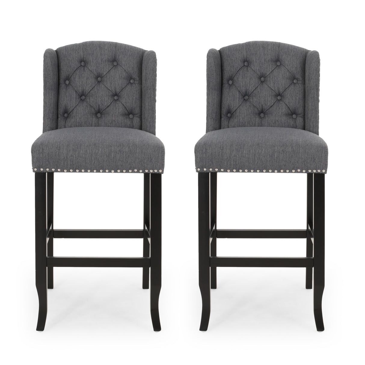 Foxwood Wingback Retro Bar Stools (Set of 2) by Christopher Knight Home