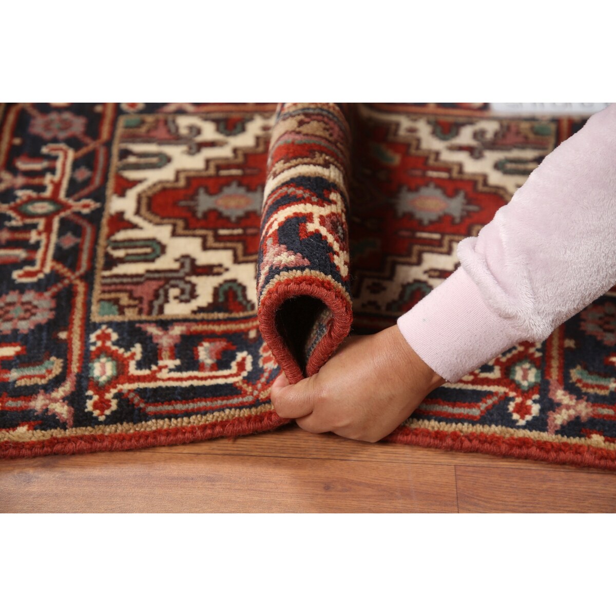 Foyer Size Heriz Serapi Oriental Area Rug Hand-knotted Wool Carpet - 2'0"x 3'0"