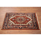 Foyer Size Heriz Serapi Oriental Area Rug Hand-knotted Wool Carpet - 2'0"x 3'0"