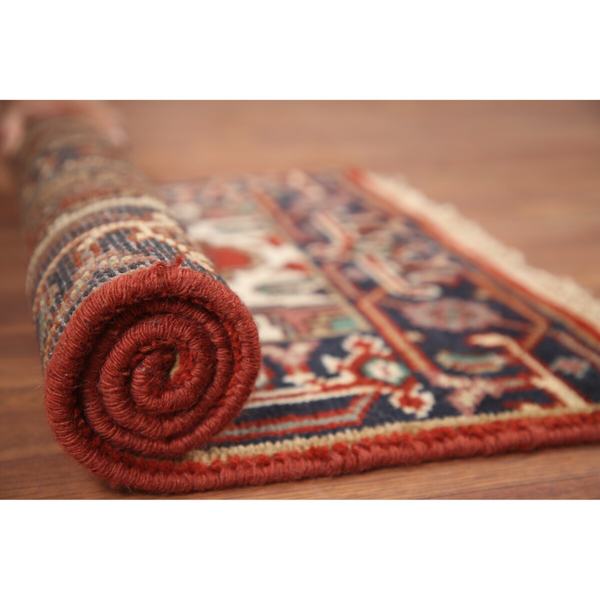 Foyer Size Heriz Serapi Oriental Area Rug Hand-knotted Wool Carpet - 2'0"x 3'0"