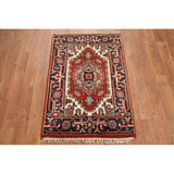 Foyer Size Heriz Serapi Oriental Area Rug Hand-knotted Wool Carpet - 2'0"x 3'0"