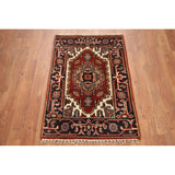 Foyer Size Heriz Serapi Oriental Area Rug Hand-knotted Wool Carpet - 2'0"x 3'0"