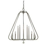 Framburg 5510 PN Ten Light Foyer Chandelier Triangulum Polished Nicke - Exact Size