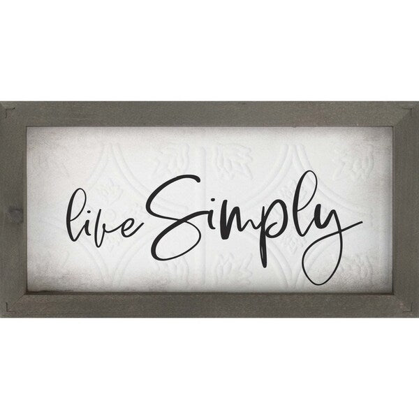 Live Simply Framed Art