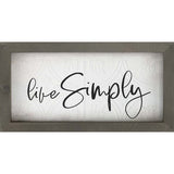 Live Simply Framed Art