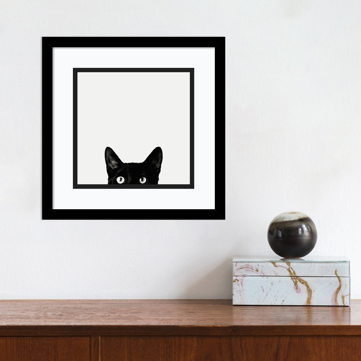 Framed Art Print 'Curiosity' by Jon Bertelli 13 x 13-inch