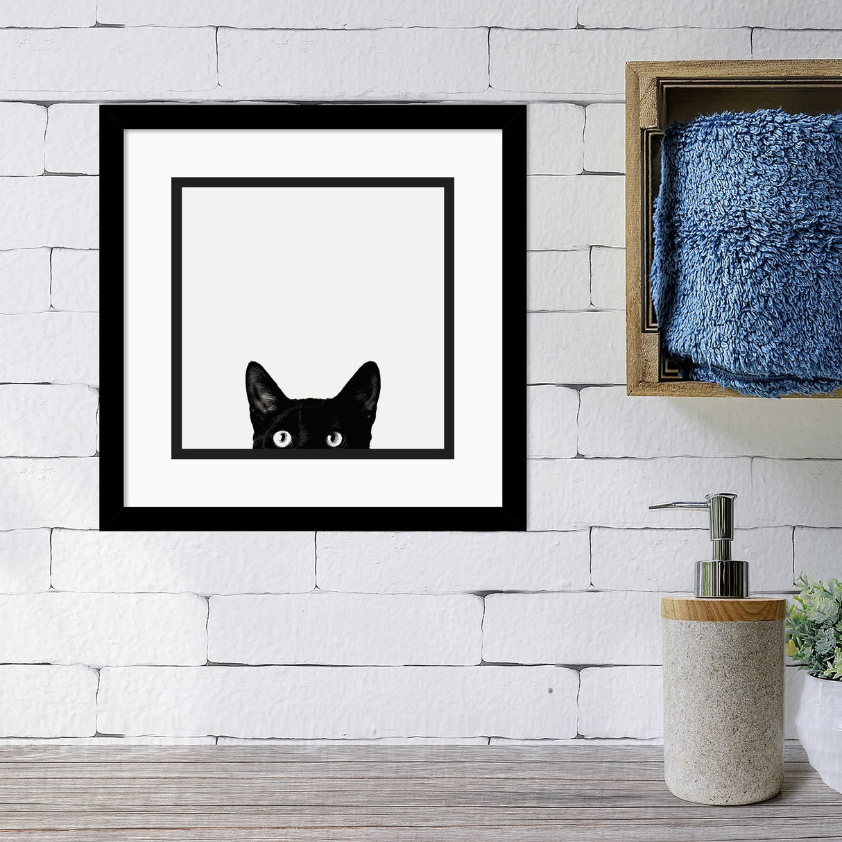Framed Art Print 'Curiosity' by Jon Bertelli 13 x 13-inch