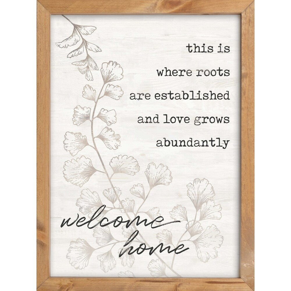 Welcome Home Framed Art - N/A