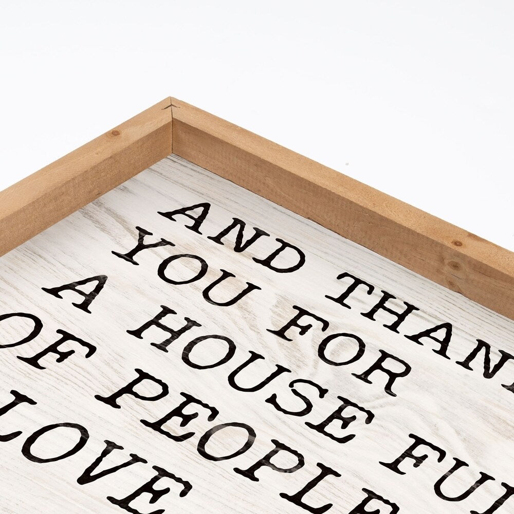And Thank You For A House Full Of People I Love Amen Framed & Carved Art