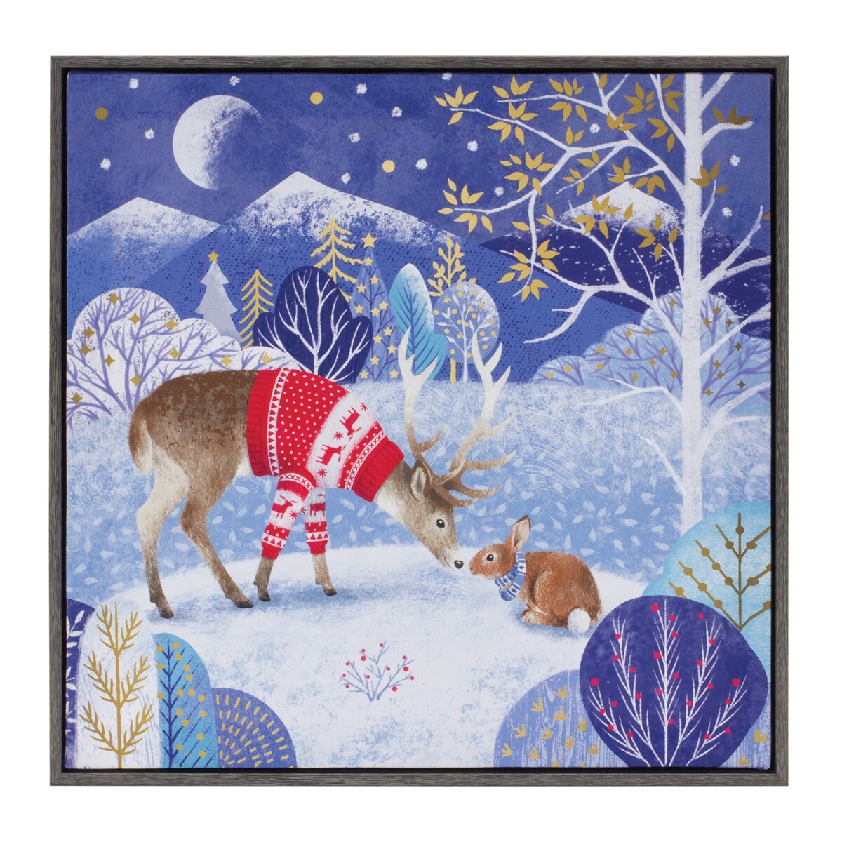 Framed Forest Friends Print (Set of 2) - 11.5 x 1 x 11.5