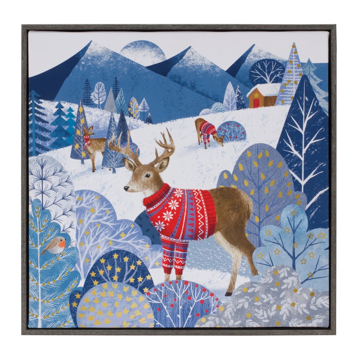 Framed Forest Friends Print (Set of 2) - 11.5 x 1 x 11.5