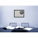 Framed Grey Cork Board, Mezzanotte Black