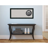 Framed Grey Cork Board, Mezzanotte Black