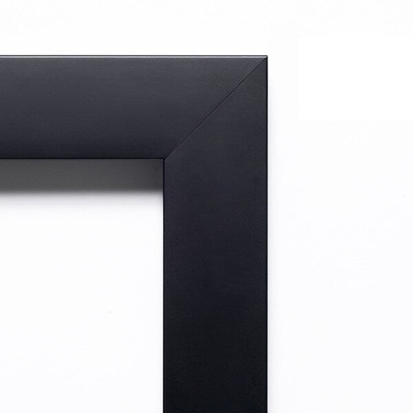 Framed Grey Cork Board, Mezzanotte Black