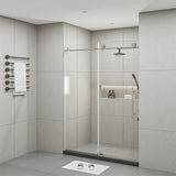 Frameless Shower Doors with Clear Tempered Glass