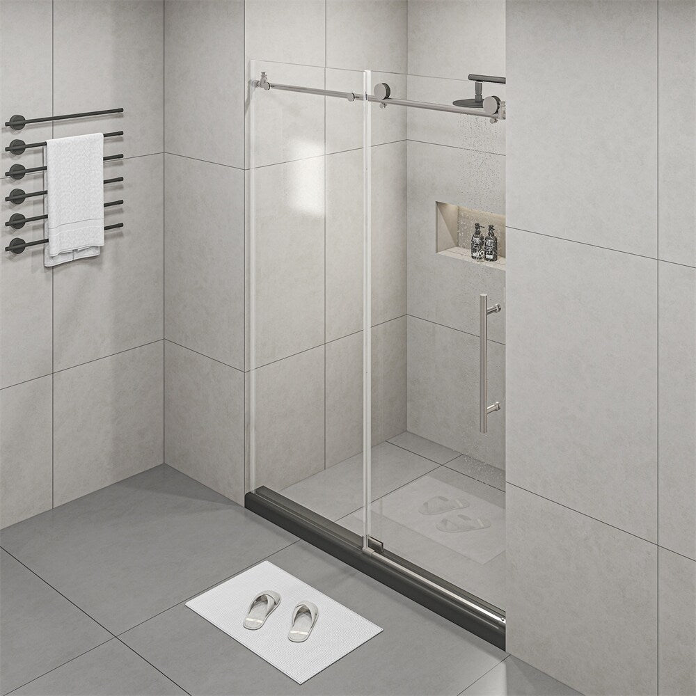 Frameless Shower Doors with Clear Tempered Glass
