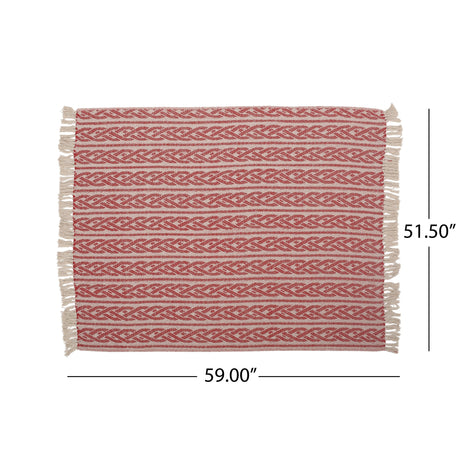 Francell Boho Handcrafted Cotton Throw Blanket by Christopher Knight Home