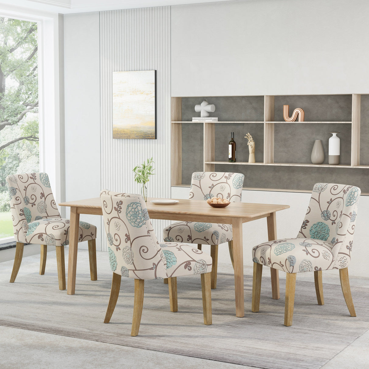 Frances Fabric Dining Chair (Set of 4) by Christopher Knight Home