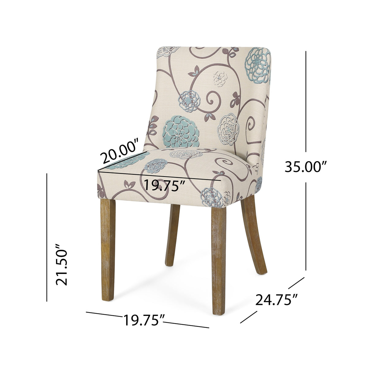 Frances Fabric Dining Chair (Set of 6) by Christopher Knight Home