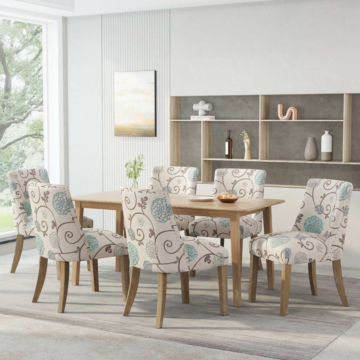 Frances Fabric Dining Chair (Set of 6) by Christopher Knight Home