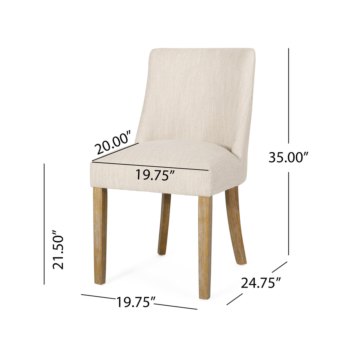 Frances Fabric Dining Chair (Set of 6) by Christopher Knight Home