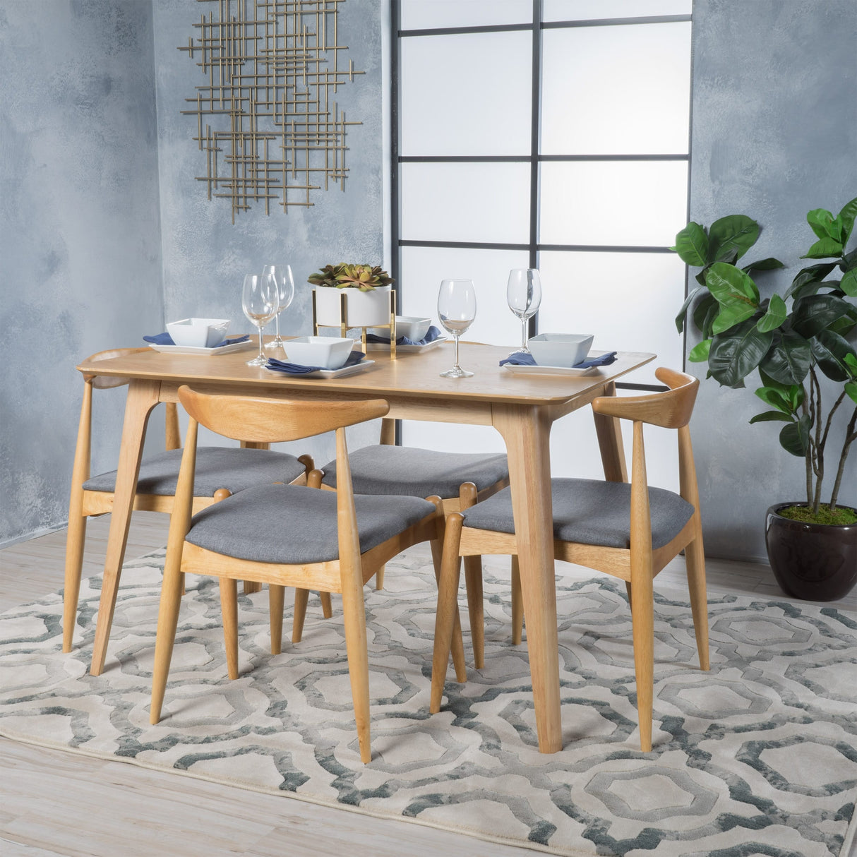 Francie Mid-century 5-piece Dining Set by Christopher Knight Home