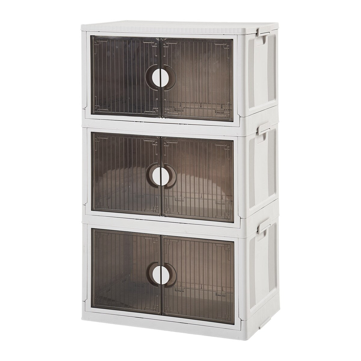Franco 3PK-Stackable Large Capacity Storage Bin with Wheels(L) by HULALA HOME