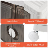 Franco 3PK-Stackable Large Capacity Storage Bin with Wheels(L) by HULALA HOME
