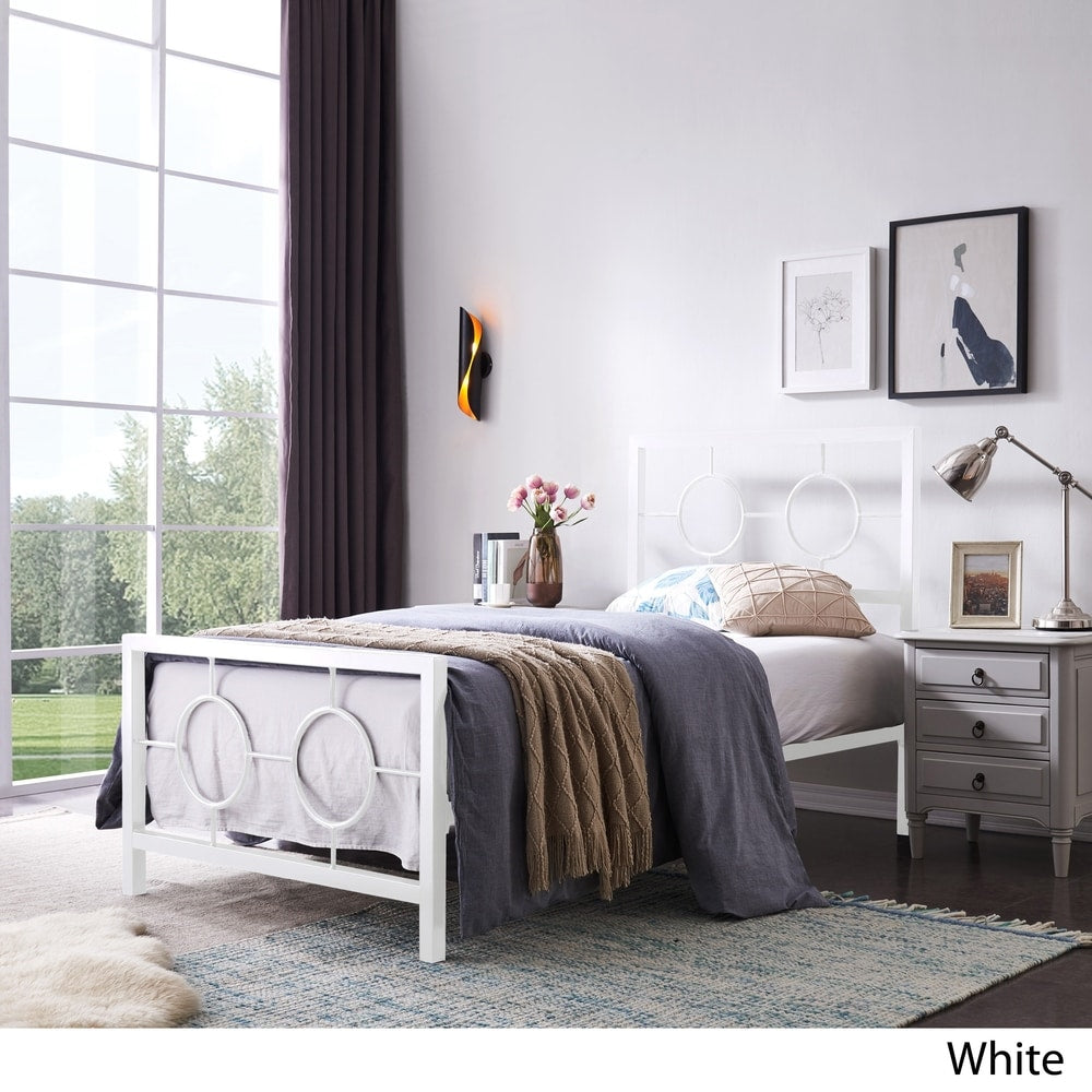 Francoise Modern Iron Twin Bed by Christopher Knight Home