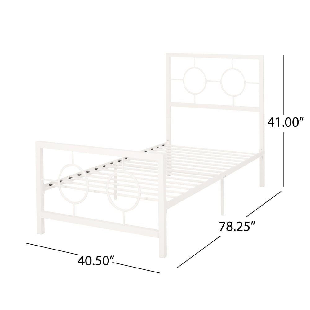 Francoise Modern Iron Twin Bed by Christopher Knight Home