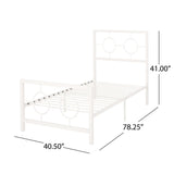 Francoise Modern Iron Twin Bed by Christopher Knight Home
