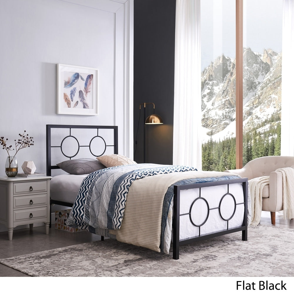 Francoise Modern Iron Twin Bed by Christopher Knight Home