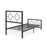 Francoise Modern Iron Twin Bed by Christopher Knight Home
