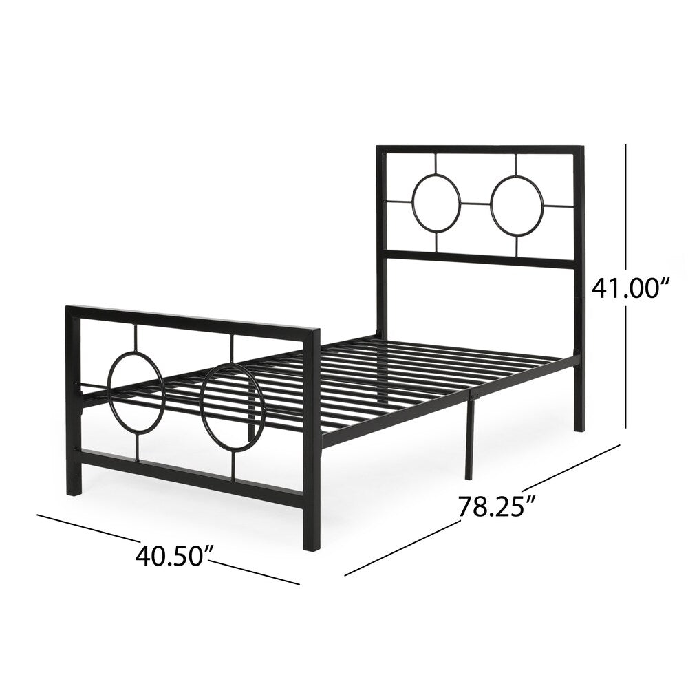 Francoise Modern Iron Twin Bed by Christopher Knight Home