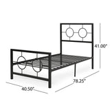 Francoise Modern Iron Twin Bed by Christopher Knight Home