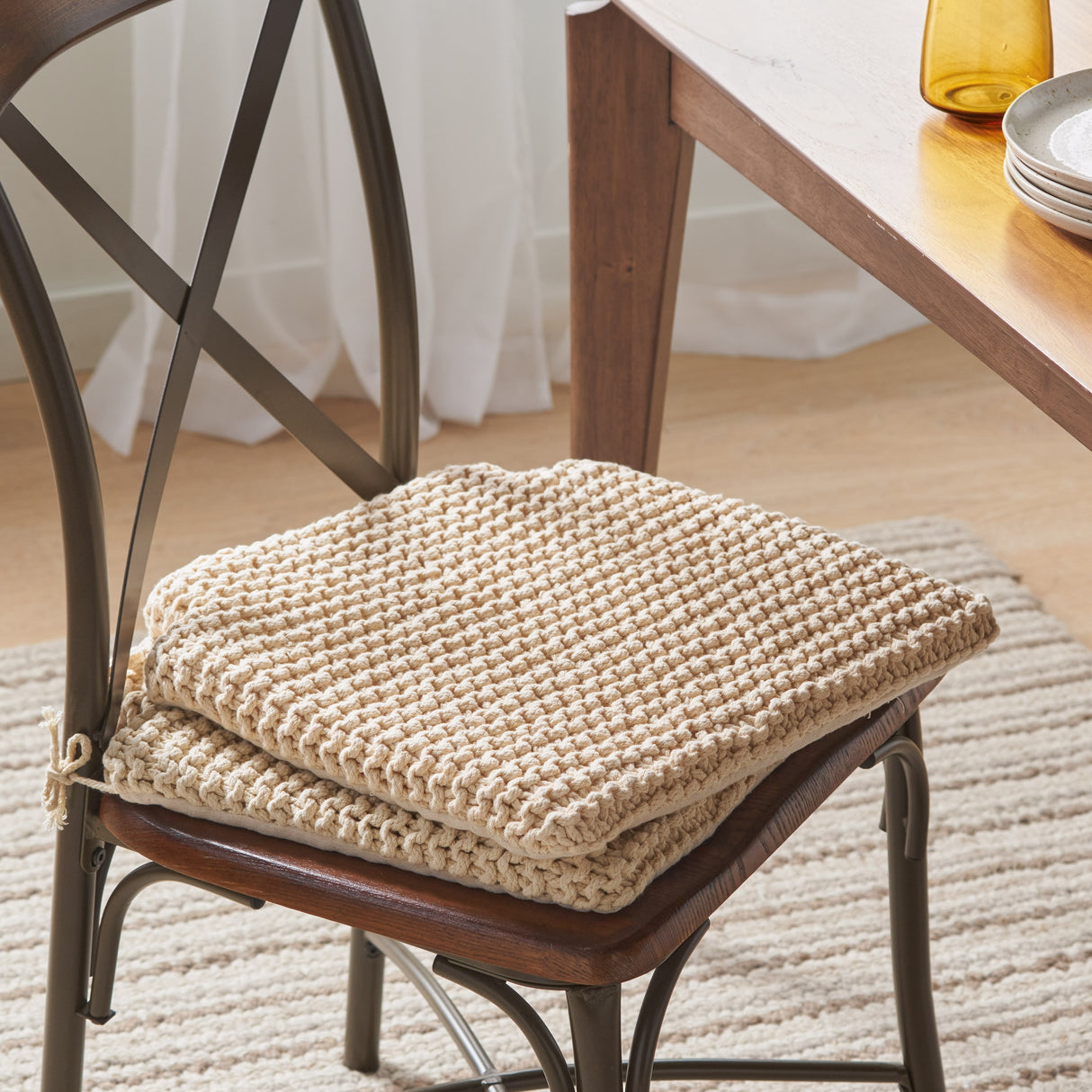 Franconia Knitted Cotton Cushions (Set of 2) by Christopher Knight Home