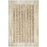 Frank Lloyd Wright Foundation by Livabliss Usonia Collection Mid-Century Modern Area Rug,3'2" x 10', Tan