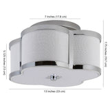 Frank Scalloped Shade Metal Classic Glam LED Flush Mount, by JONATHAN Y