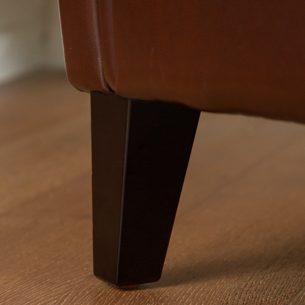 Franklin Mid-Century Modern Tufted Club Chair with Rolled Arms by Christopher Knight Home