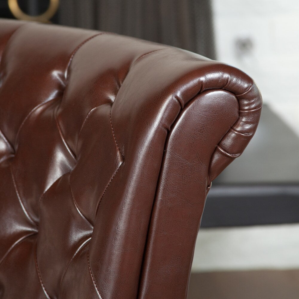 Franklin Mid-Century Modern Tufted Club Chair with Rolled Arms by Christopher Knight Home
