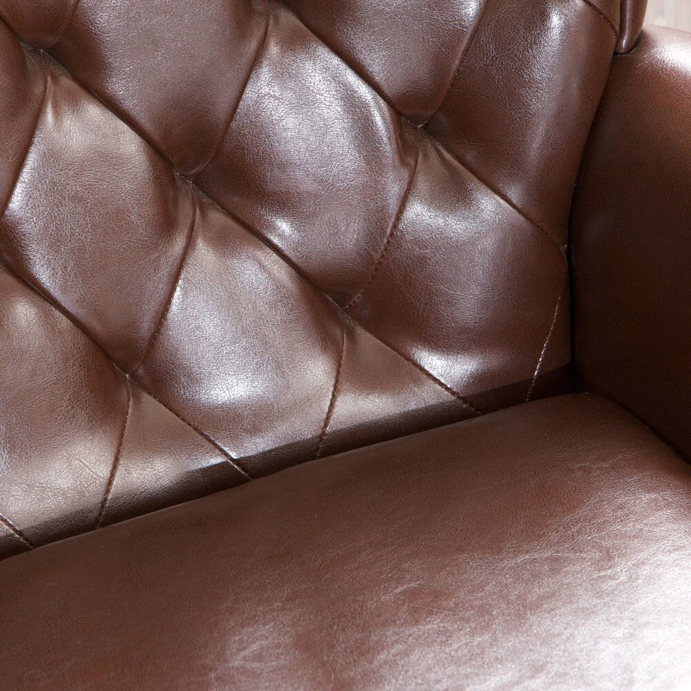Franklin Mid-Century Modern Tufted Club Chair with Rolled Arms by Christopher Knight Home