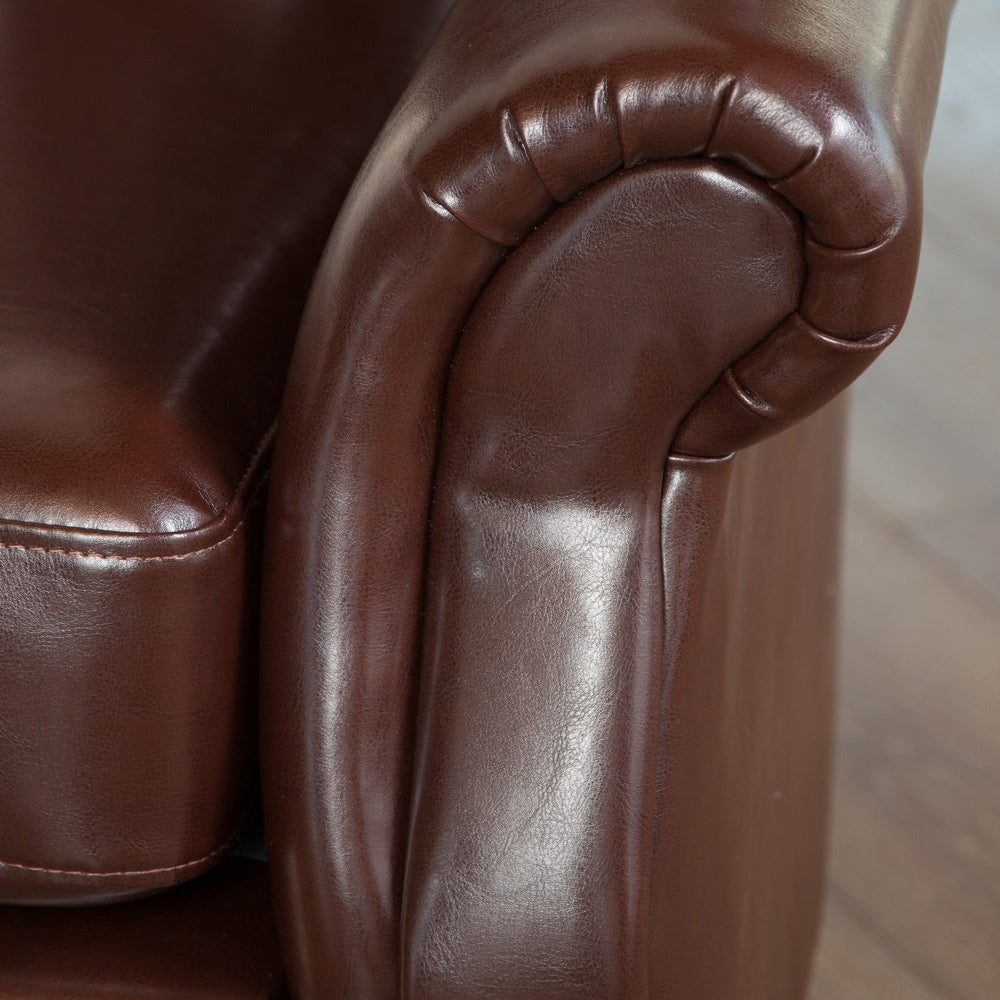 Franklin Mid-Century Modern Tufted Club Chair with Rolled Arms by Christopher Knight Home