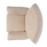 Franklin Tufted Light Beige Fabric Club Chair by Christopher Knight Home