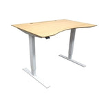 Frasch 48" x 30" Commercial Grade Electric Adjustable Height Sit-Stand desk with Sturdy Base and Light Bamboo Tabletop