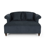 Freas Contemporary Tufted Double Chaise Lounge with Accent Pillows by Christopher Knight Home - 63.00" L x 58.50" W x 34.50" H